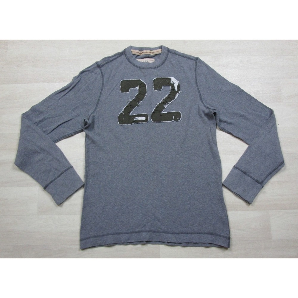 Vintage Y2K Hollister Thermal Waffle Knit Shirt Men's (L) Opaque Print Preppy 22